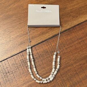 Falls Creek Silver Layered Beaded Necklace